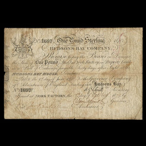 Canada, Hudson's Bay Company, 1 pound : 1870