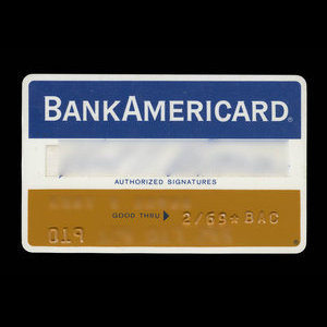 United States of America, Bank of America, no denomination : February 1969