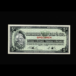 Canada, Canadian Tire Corporation Ltd., 5 cents : 1961