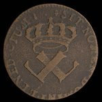 France, Louis XV, 9 deniers <br /> 1722