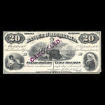 Canada, Banque d'Hochelaga, 20 dollars : September 1, 1880