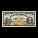 Canada, La Banque Nationale (National Bank), 10 dollars <br /> November 2, 1922