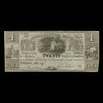 Canada, Agricultural Bank (Toronto), 4 dollars <br /> October 1, 1837