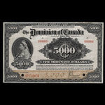 Canada, Dominion of Canada, 5,000 dollars <br /> January 2, 1924