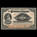 Canada, Dominion of Canada, 5,000 dollars <br /> January 2, 1924