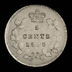 Canada, Victoria, 5 cents <br /> 1885