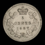 Canada, Victoria, 5 cents <br /> 1897