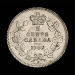 Canada, Edward VII, 5 cents <br /> 1902