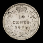 Canada, Victoria, 10 cents <br /> 1893