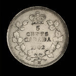 Canada, Edward VII, 5 cents <br /> 1902