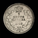Canada, Edward VII, 5 cents : 1902