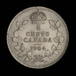 Canada, Edward VII, 5 cents <br /> 1904