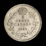Canada, Edward VII, 5 cents <br /> 1905
