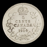 Canada, George V, 5 cents <br /> 1914