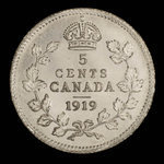 Canada, George V, 5 cents <br /> 1919