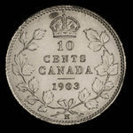 Canada, Edward VII, 10 cents <br /> 1903