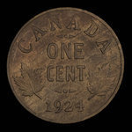 Canada, George V, 1 cent <br /> 1924