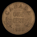 Canada, George V, 1 cent <br /> 1936