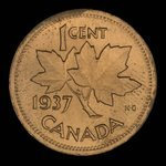 Canada, George VI, 1 cent : 1937