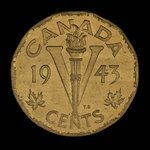 Canada, George VI, 5 cents <br /> 1943