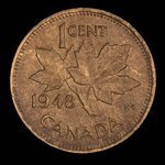 Canada, George VI, 1 cent <br /> 1948