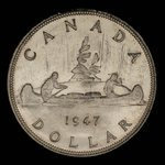 Canada, George VI, 1 dollar <br /> 1947