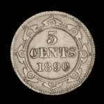 Canada, Victoria, 5 cents : 1890