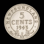 Canada, George VI, 5 cents <br /> 1943