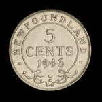 Canada, George VI, 5 cents <br /> 1946