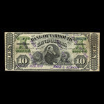 Canada, Bank of Yarmouth, 10 dollars : July 1, 1891