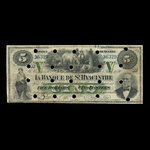 Canada, Banque de St. Hyacinthe, 5 dollars <br /> July 1, 1880