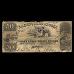 Canada, Banque du Peuple (People's Bank), 50 dollars <br /> March 1, 1845