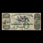 Canada, Banque du Peuple (People's Bank), 50 dollars : November 6, 1885
