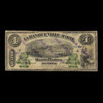 Canada, Banque Ville-Marie, 4 dollars : January 2, 1873