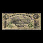 Canada, Banque Ville-Marie, 4 dollars <br /> January 2, 1873