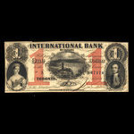 Canada, International Bank of Canada, 1 dollar <br /> September 15, 1858