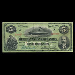 Canada, Merchants Bank of Canada (The), 5 dollars <br /> February 1, 1906