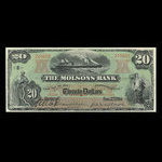 Canada, Molsons Bank, 20 dollars <br /> January 2, 1904