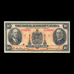 Canada, Royal Bank of Canada, 10 dollars <br /> January 2, 1935