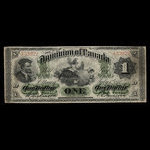 Canada, Dominion of Canada, 1 dollar <br /> July 1, 1870