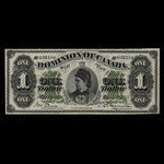 Canada, Dominion of Canada, 1 dollar <br /> June 1, 1878
