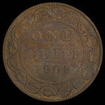 Canada, Edward VII, 1 cent <br /> 1908