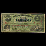 Canada, Bank of Montreal, 1 dollar <br /> January 3, 1859
