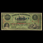 Canada, Bank of Montreal, 1 dollar : January 3, 1859