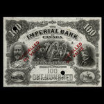 Canada, Imperial Bank of Canada, 100 dollars <br /> January 2, 1907