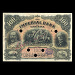 Canada, Imperial Bank of Canada, 100 dollars <br /> January 2, 1907