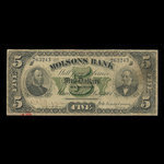 Canada, Molsons Bank, 5 dollars <br /> July 2, 1901