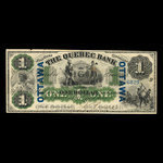 Canada, Quebec Bank, 1 dollar <br /> January 2, 1863