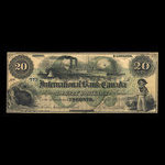 Canada, International Bank of Canada, 20 dollars : June 1, 1859