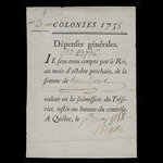 Canada, French Colonial Authorities, 3 livres <br /> May 1, 1758